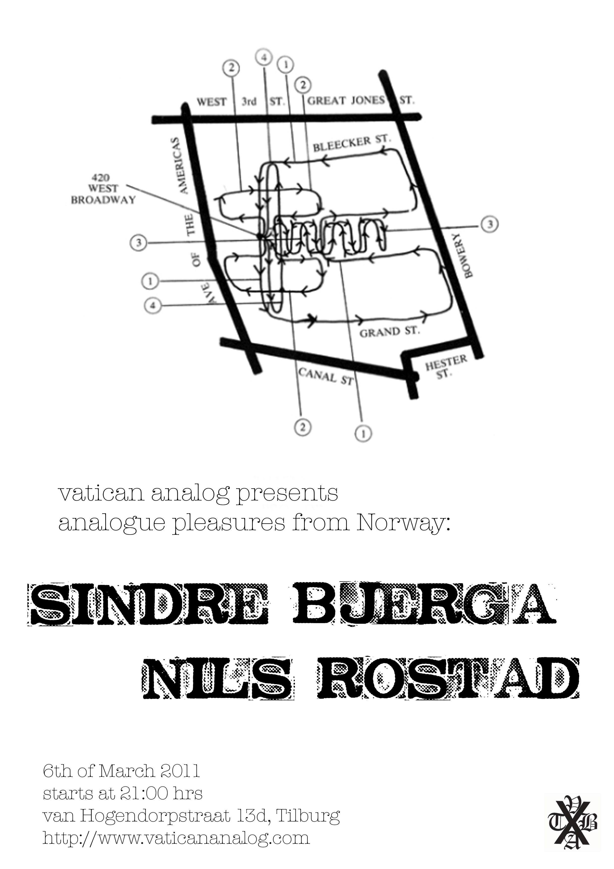 Vatican Analog presents Sindre Bjerga + Nils Rostad